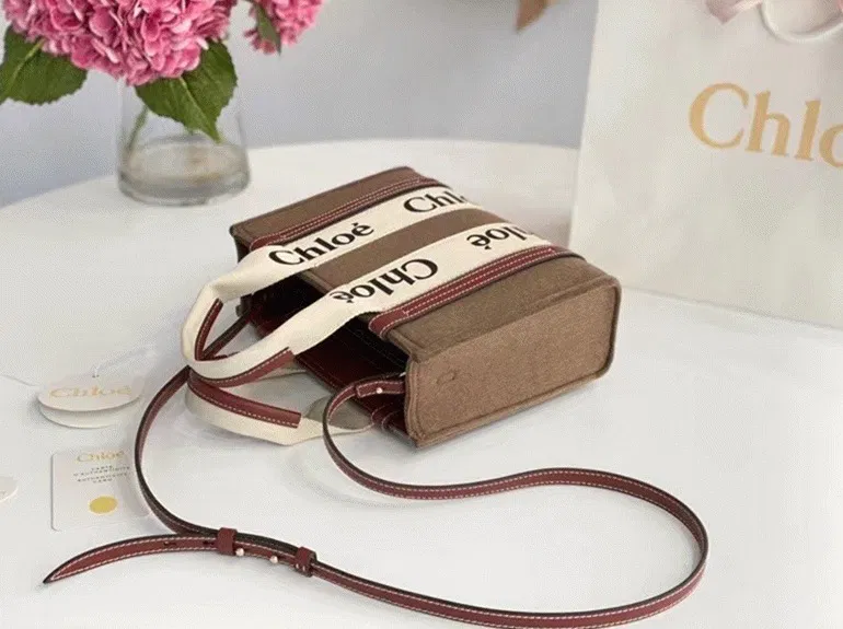 Top Quality Previous Previous Chloe Small Woody Tote Bag In Brown Felt — image 10