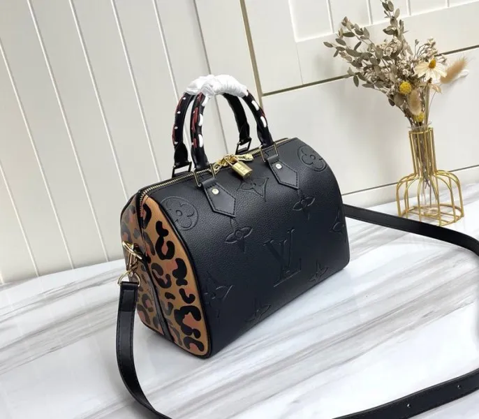 Louis Vuitton Monogram Empreinte Wild At Heart Speedy 25 Bandouliere Handbag In Black — image 2