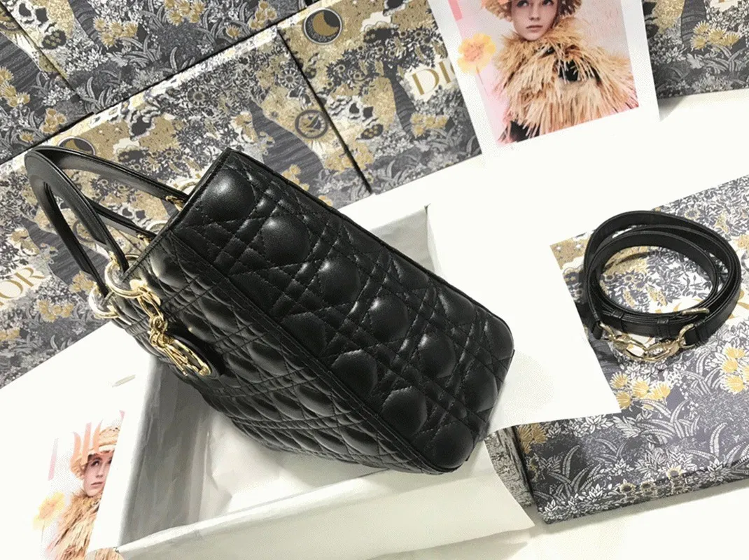 Dior Lady Dior Large Bag Knockoff in Black — image 2