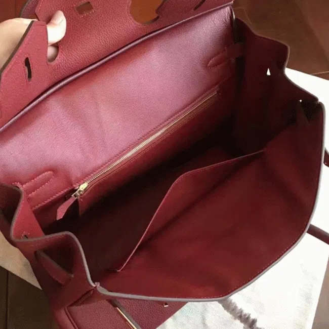Bordeaux Color Top Designer-Inspired Hermes Birkin 35CM — image 3