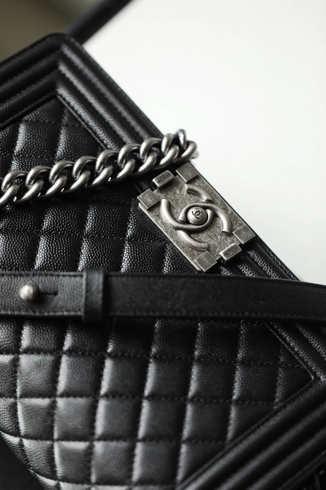 Chanel Boy Sliver Hardware Caviar Cow Leather — image 4