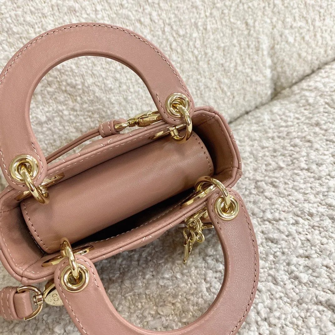 Dior Lady Dior Micro Bag in Poudre Cannage Lambskin — image 4