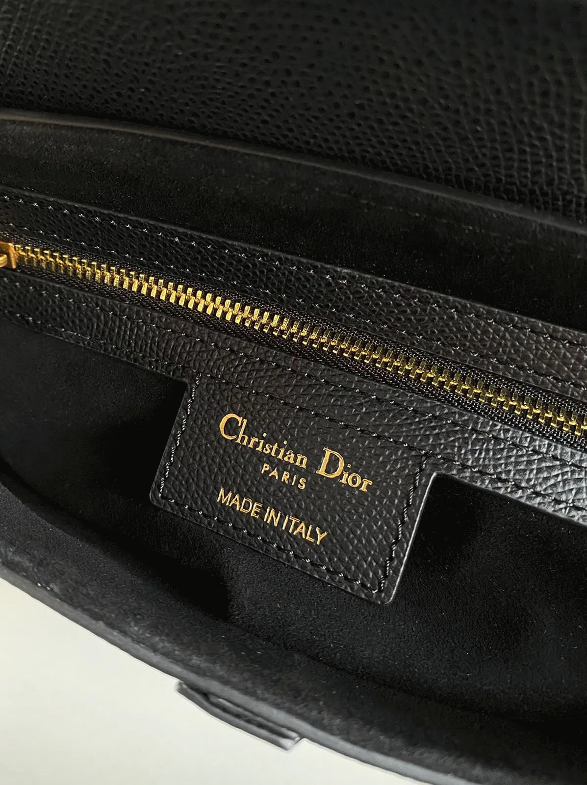 Dior Saddle Bag with Strap in Black Grained Calfskin — image 9