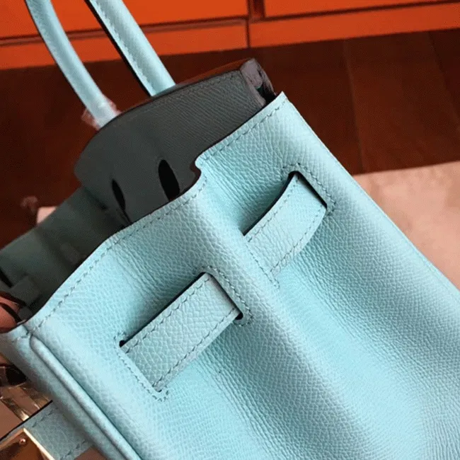 Blue Atoll Color Designer Hermes Birkin 35cm Handbag — image 5