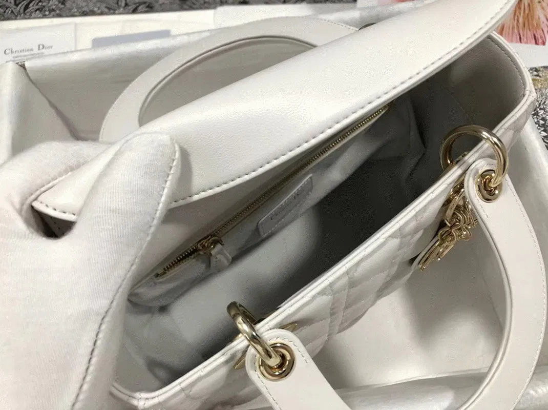 Dior Lady Dior Medium Bag in White — image 2