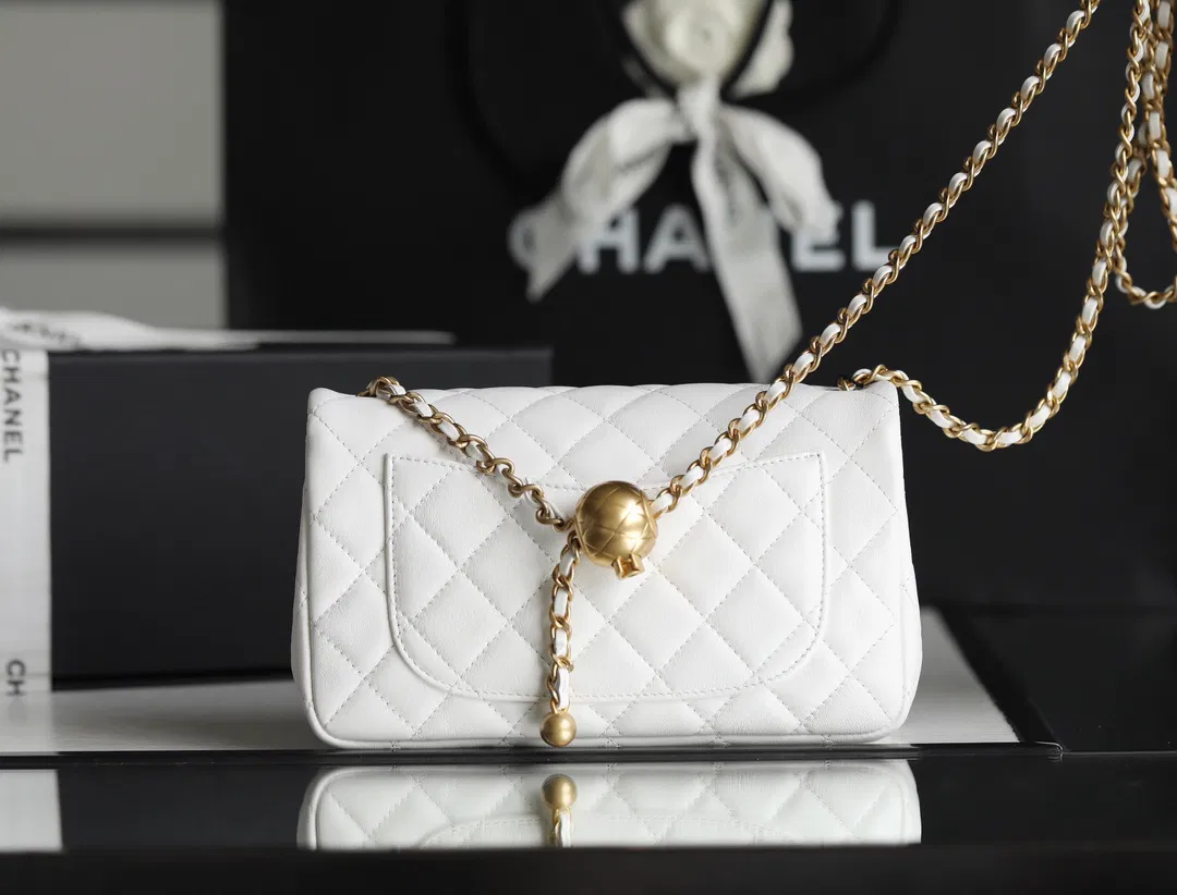 Chanel classic flap mini with golden ball — image 6