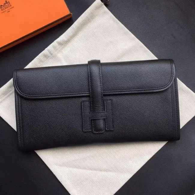 Black Hermes Jige Elan 29 Classic Everyday Clutch