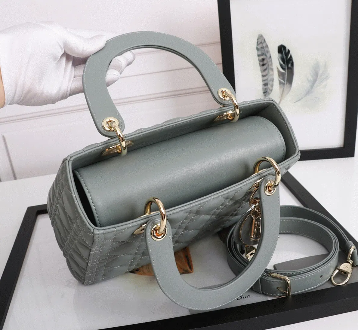 Dior Lady Dior Medium Bag in Grey — image 3