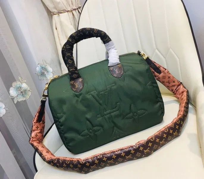 Louis Vuitton Econyl Regenerated Nylon Speedy Bandouliere 30 Handbag In Khaki Green — image 3