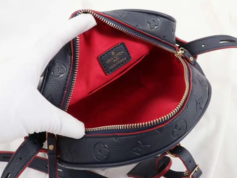 Louis Vuitton Monogram Empreinte Boite Chapeau Souple MM Bag In Navy Blue — image 3
