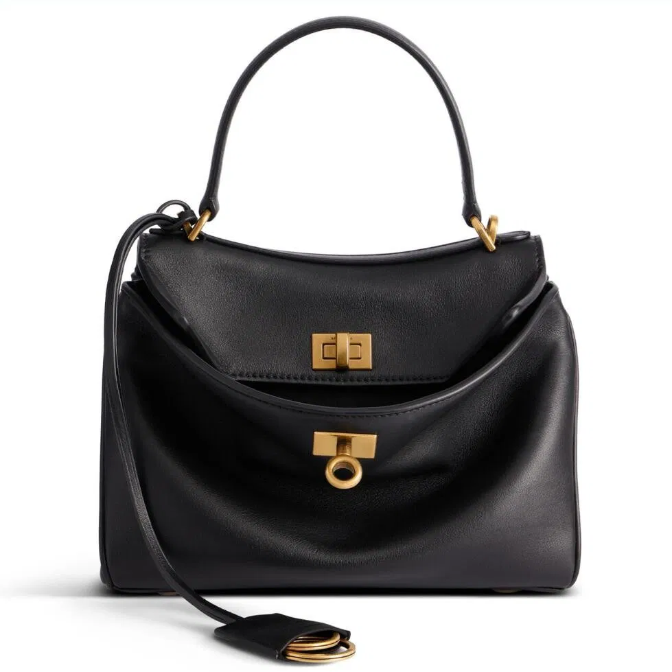 Knockoff Balenciaga Rodeo Mini Bag Black Calfskin