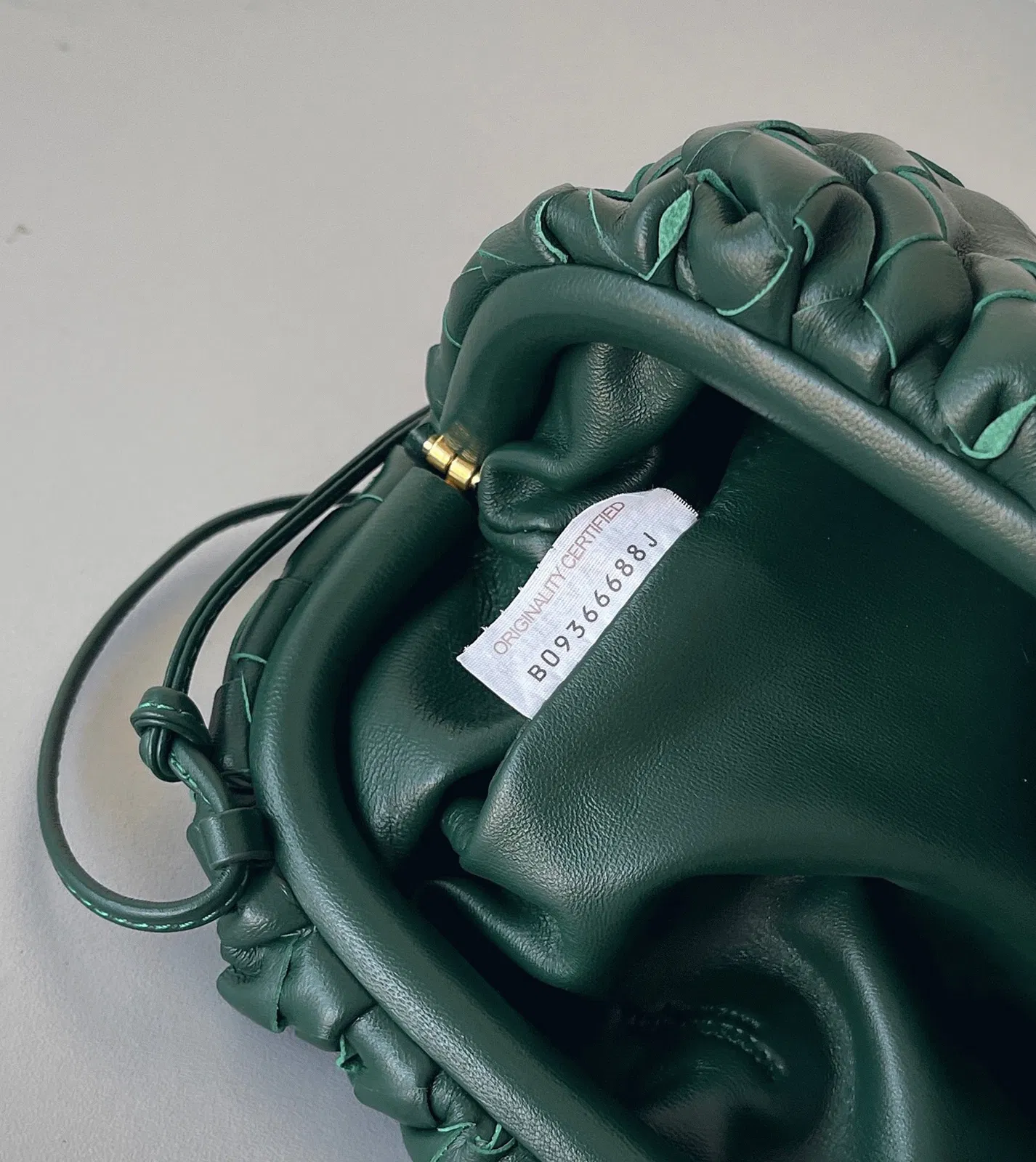 Knockoff Bottega Veneta Mini Pouch with Strap Raintree — image 9