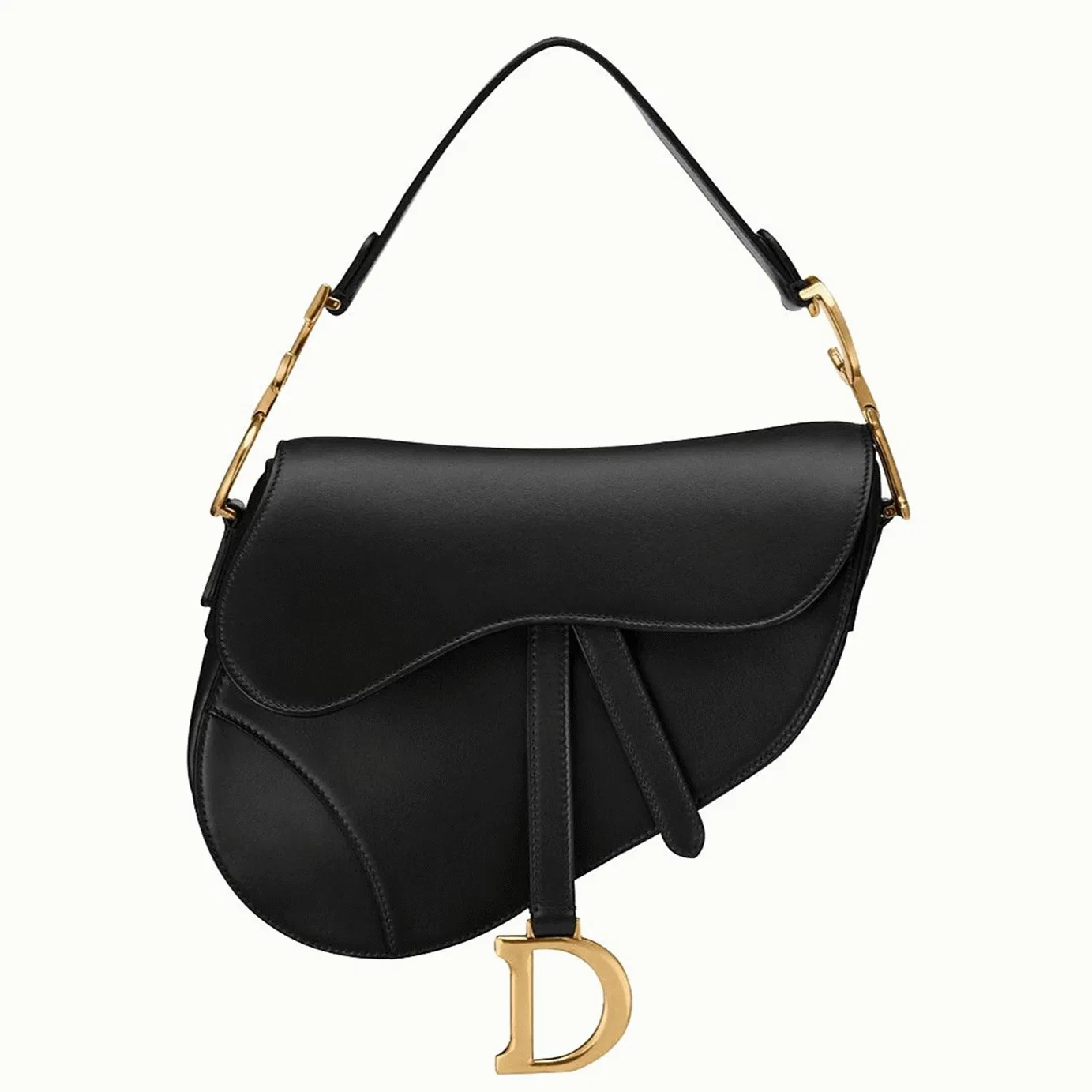 Dior Saddle Bag in Black Smooth Calfskin