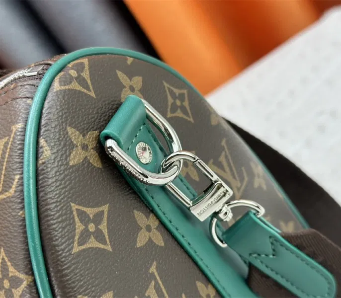 Louis Vuitton Monogram Macassar Canvas Keepall Bandouliere 35 In Borneo Green — image 7