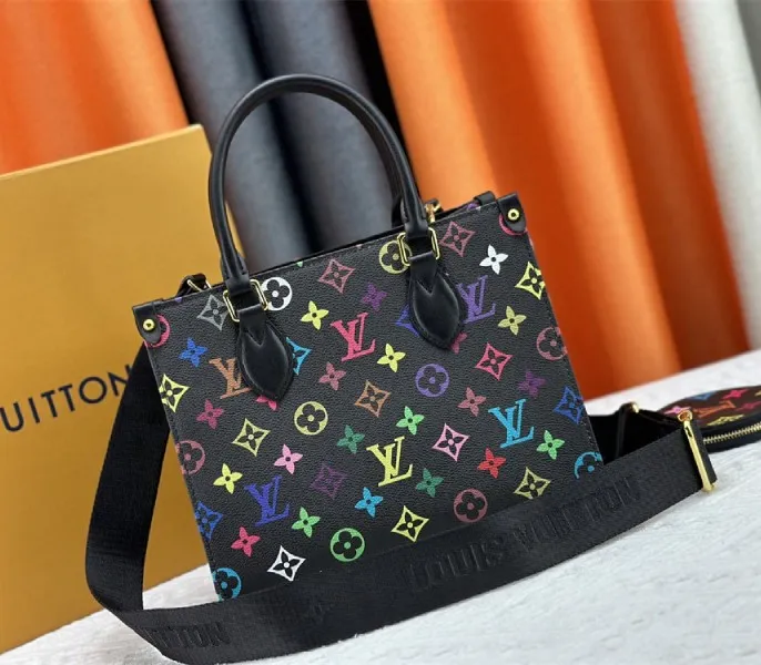 Louis Vuitton X TM Multicolored Onthego PM In Black — image 4