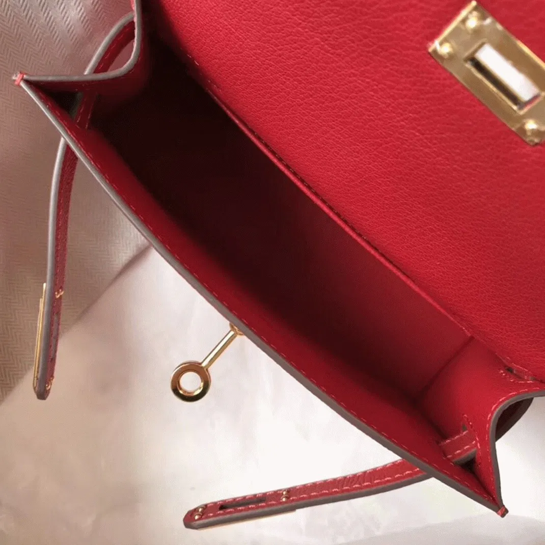 Hermes Kelly Mini II Bag in Rouge Vif — image 8