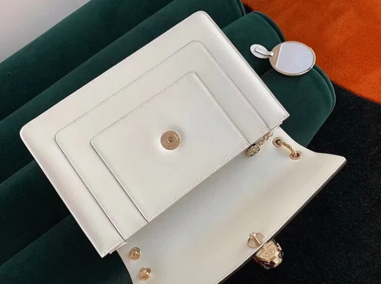 Bvlgari Serpenti Forever Large Shoulder Bag White Calfskin — image 8