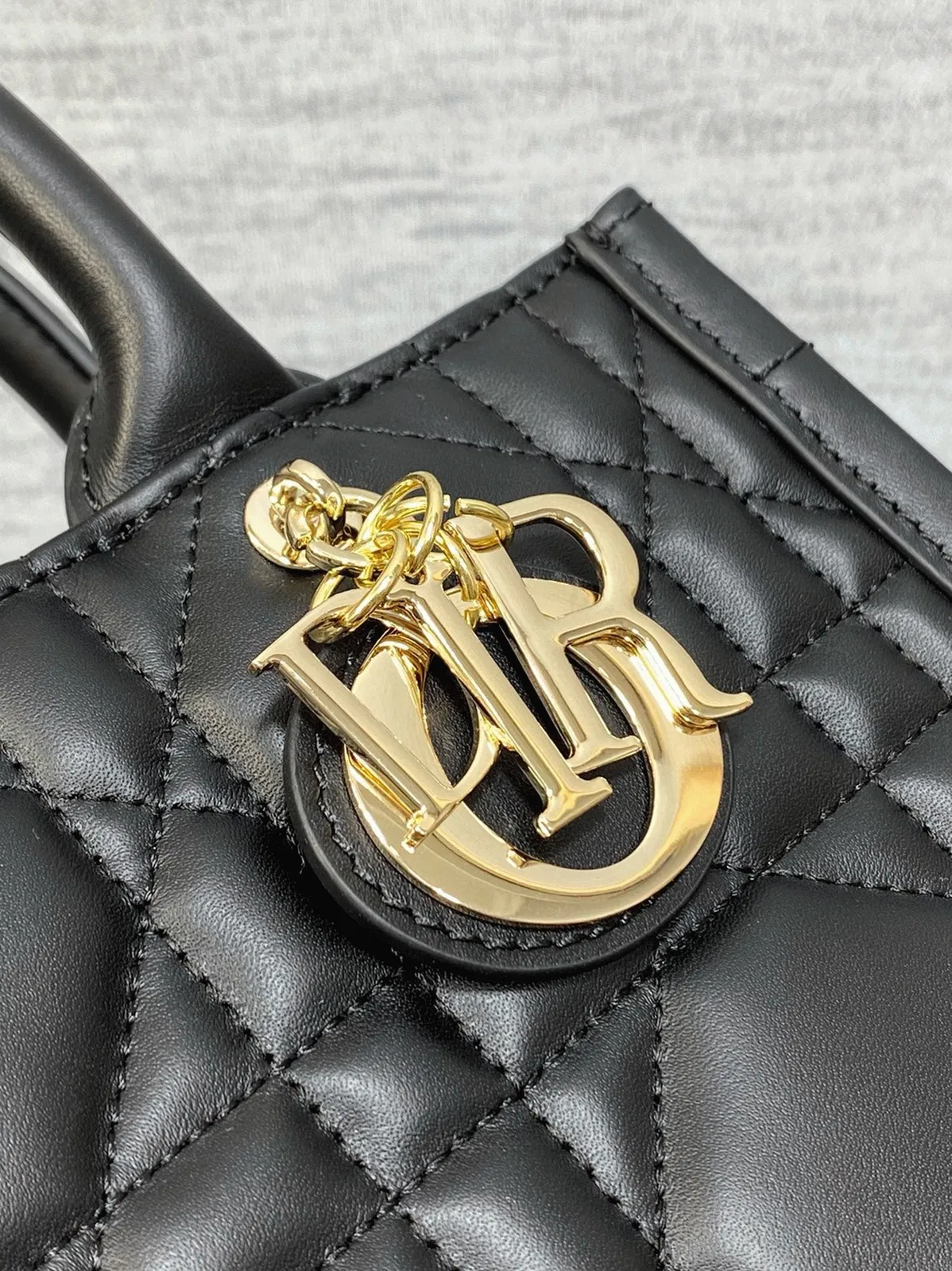 Dior Small Book Tote Bag with Strap in Black — image 6