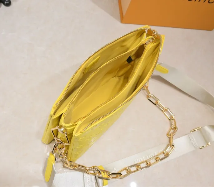 Louis Vuitton Coussin PM Bag In Yellow With Jacquard Strap — image 5