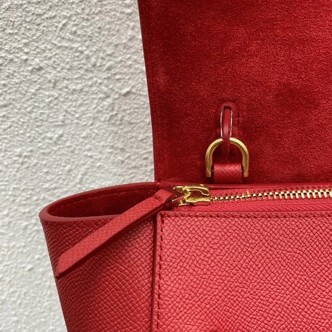 Celine Belt Nano Bag Knockoff in Red — image 7