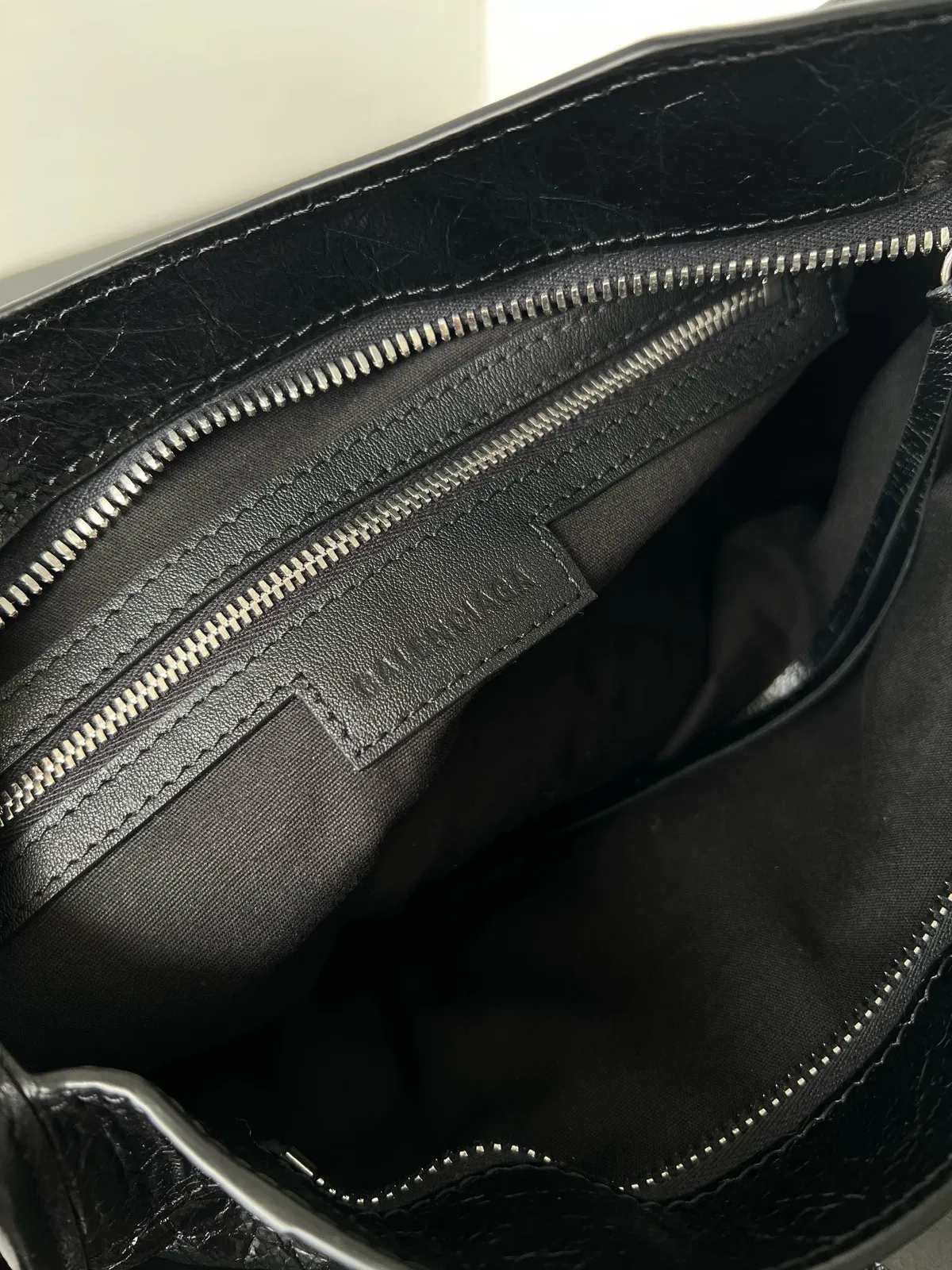 Knockoff Balenciaga Le City Small Bag Black Arena Lambskin — image 9