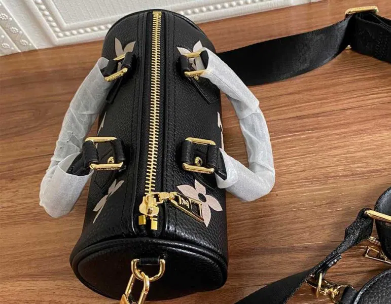 Louis Vuitton Monogram Empreinte Papillon BB Bag In Black And Beige — image 6