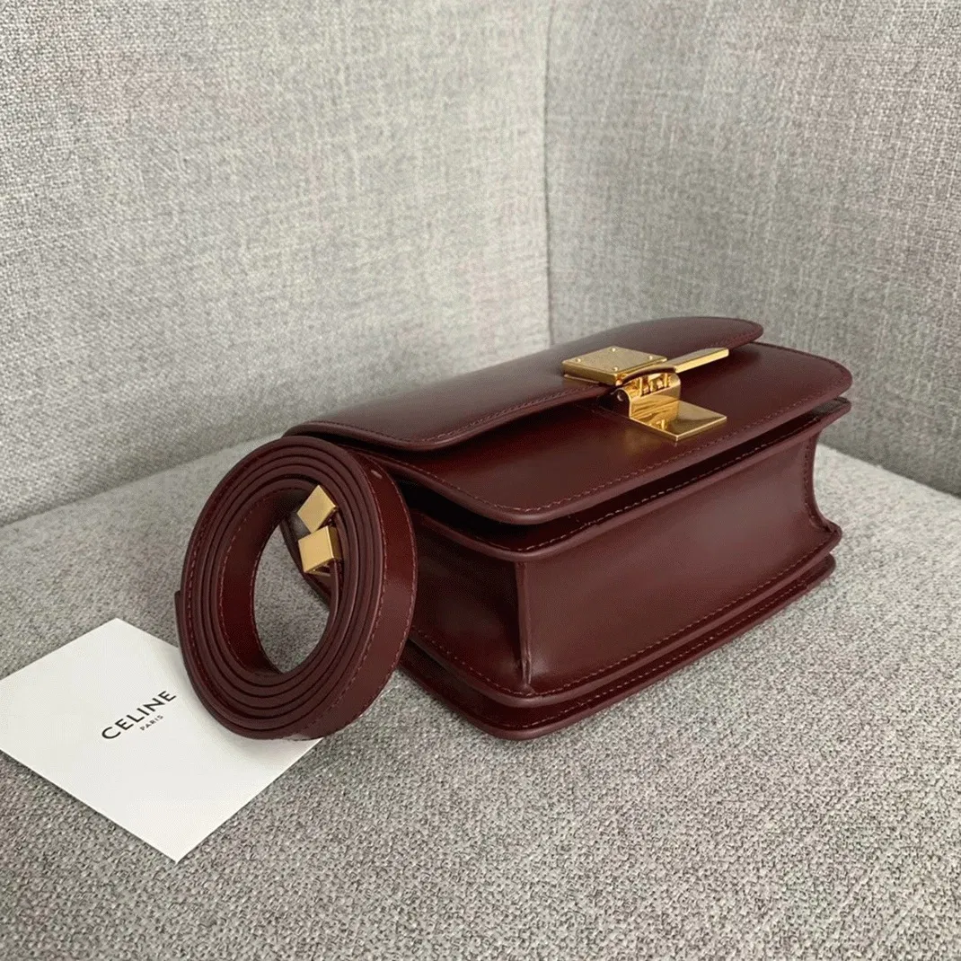 Top Quality Knockoff Celine Classic Box Small Bag In Bordeaux — image 4