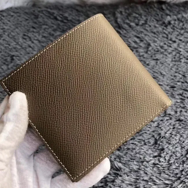 Taupe best Hermes Copernic compact wallet