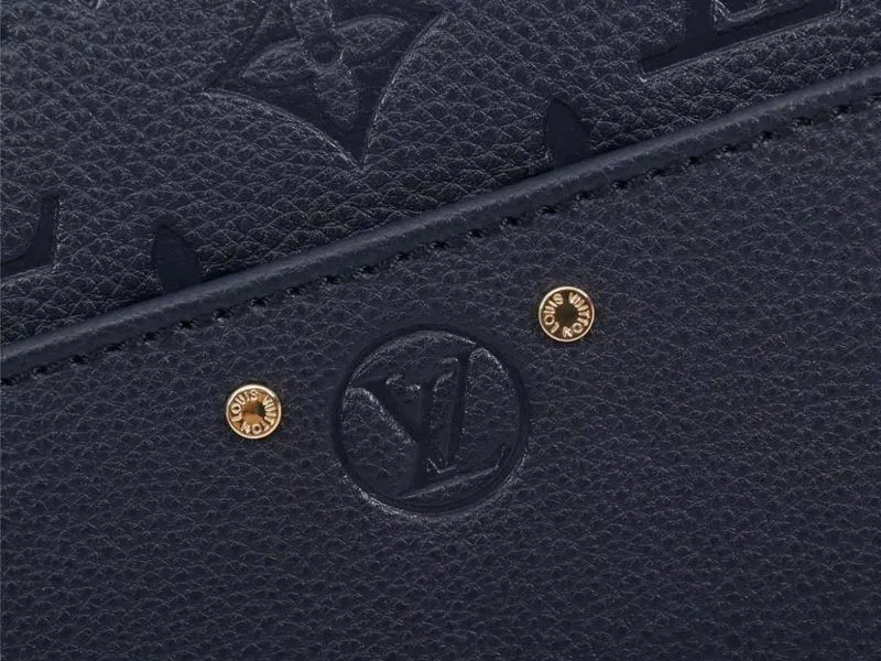 Louis Vuitton Monogram Empreinte Boite Chapeau Souple MM Bag In Navy Blue — image 8