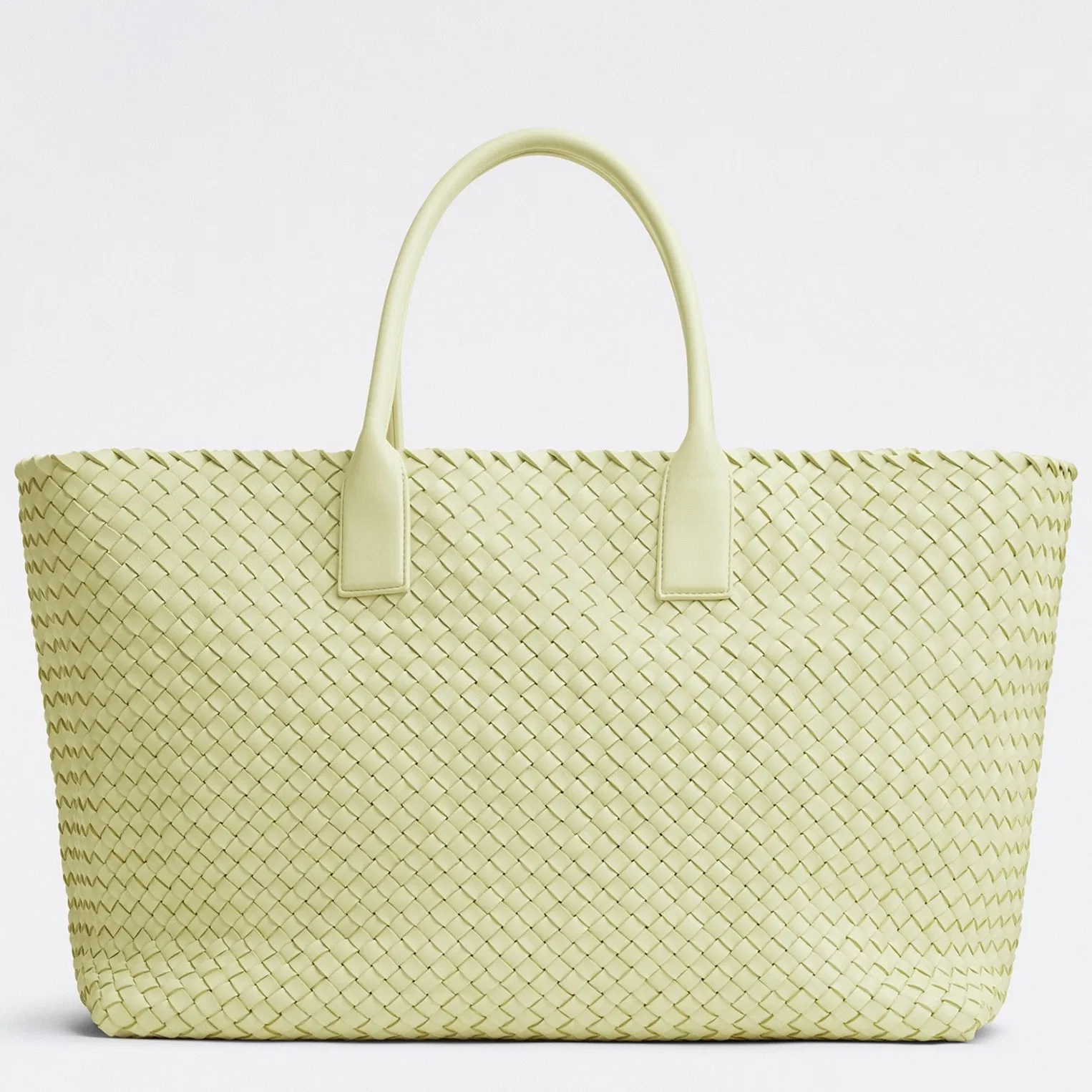 Top Quality Bottega Veneta Cabat Large Bag In Zest Washed Intrecciato Lambskin