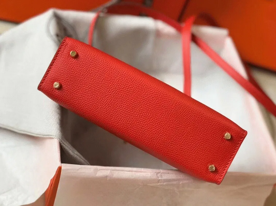 Hermes Kelly Mini II Bag in Rouge Casaque — image 7