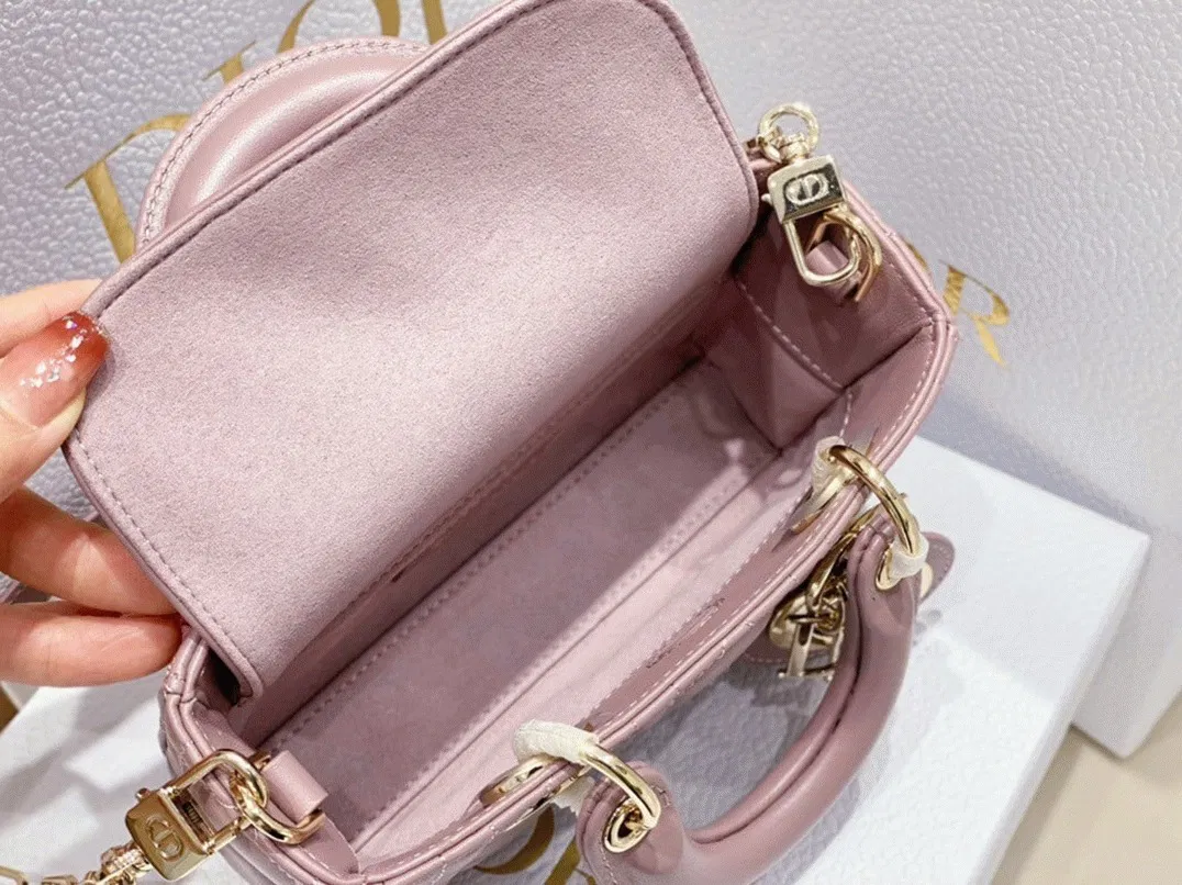 Dior Lady D-Joy Micro Bag in Peony Pink Cannage Lambskin — image 8