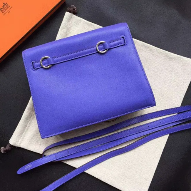 Blue Swift Leather Hermes Kelly Danse Shoulder Bag — image 2