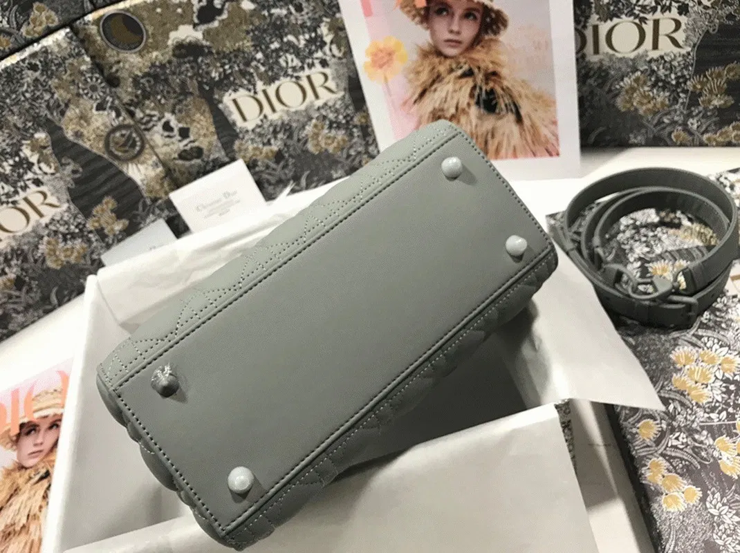 Dior Lady Dior Medium Bag in Grey — image 8