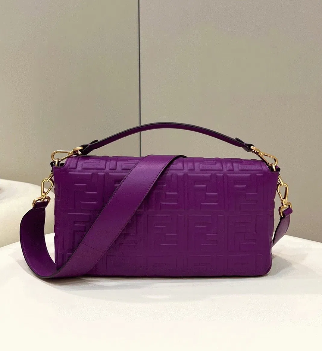 Top Quality Fendi Large Baguette Bag In Purple FF — image 5