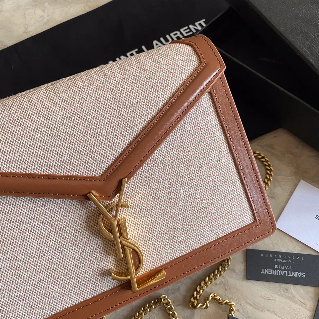CASSANDRA MONOGRAM CLASP BAG IN CANVAS AND SMOOTH LEATHER — image 2