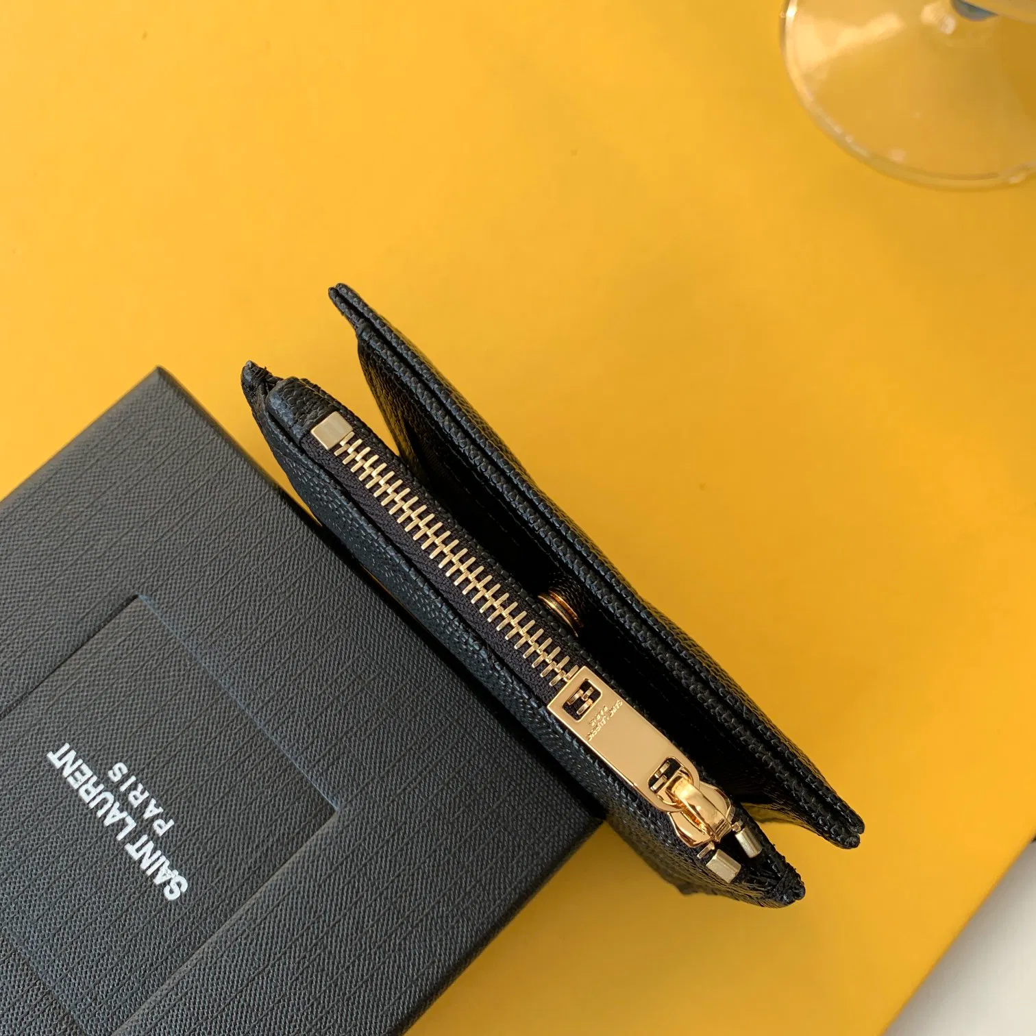 CASSANDRE MATELASSÉ FLAP CARD CASE IN GRAIN DE POUDRE EMBOSSED LEATHER — image 7