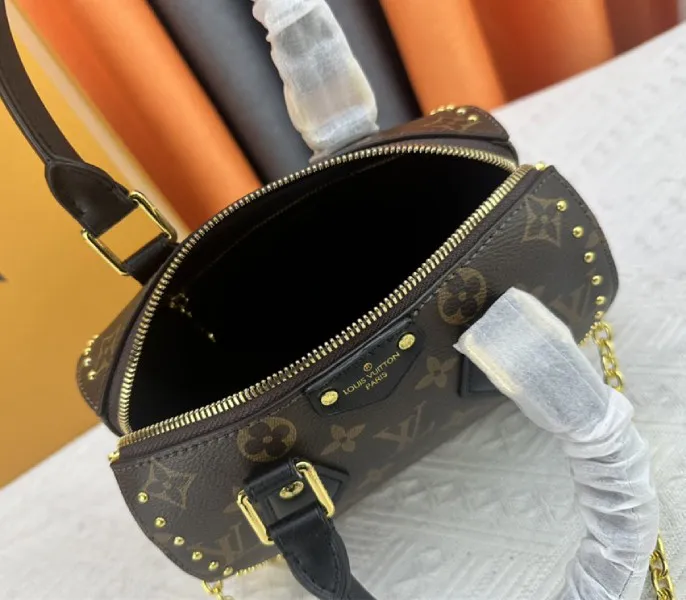 Louis Vuitton Monogram Canvas Cruise 2025 Speedy 20 Trunk Bag In Black — image 8