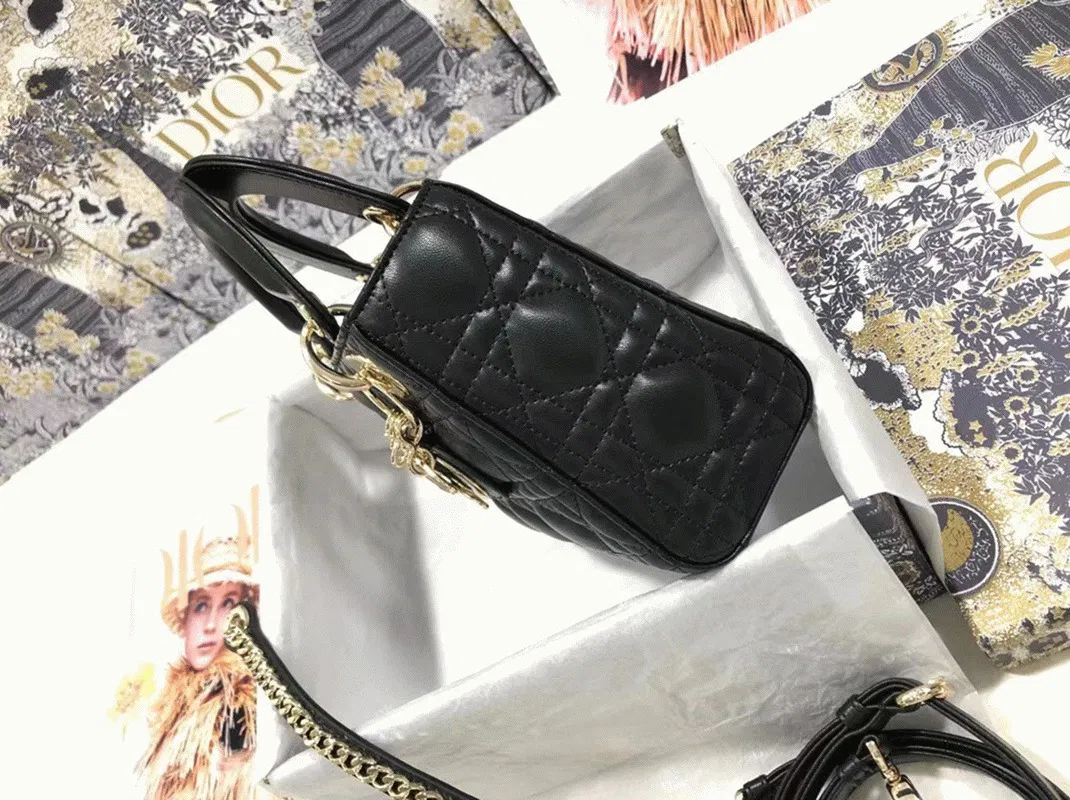 Dior Lady Dior Mini Bag Knockoff in Black — image 7