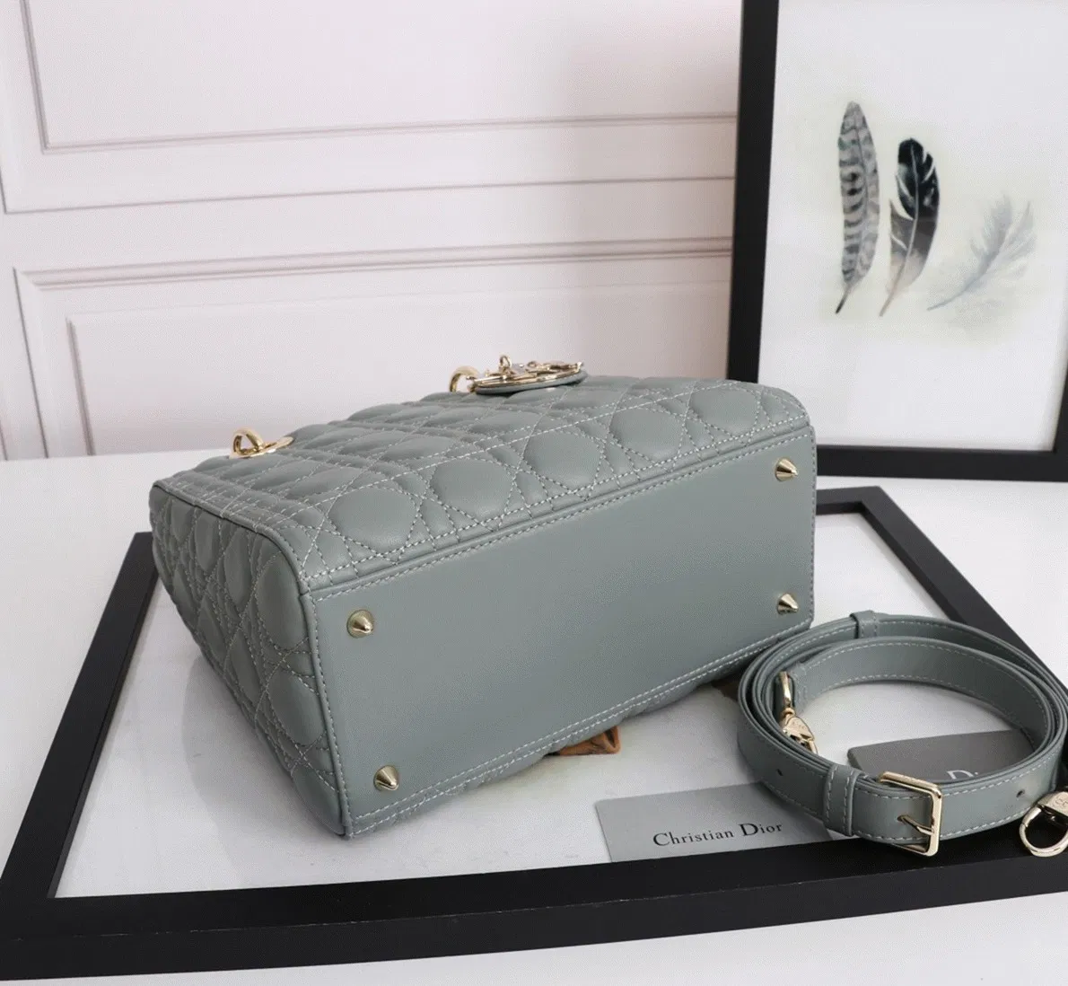 Dior Lady Dior Medium Bag in Grey — image 8