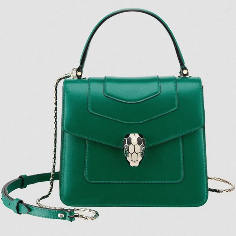 Bvlgari Serpenti Forever Small Bag Green Calfskin