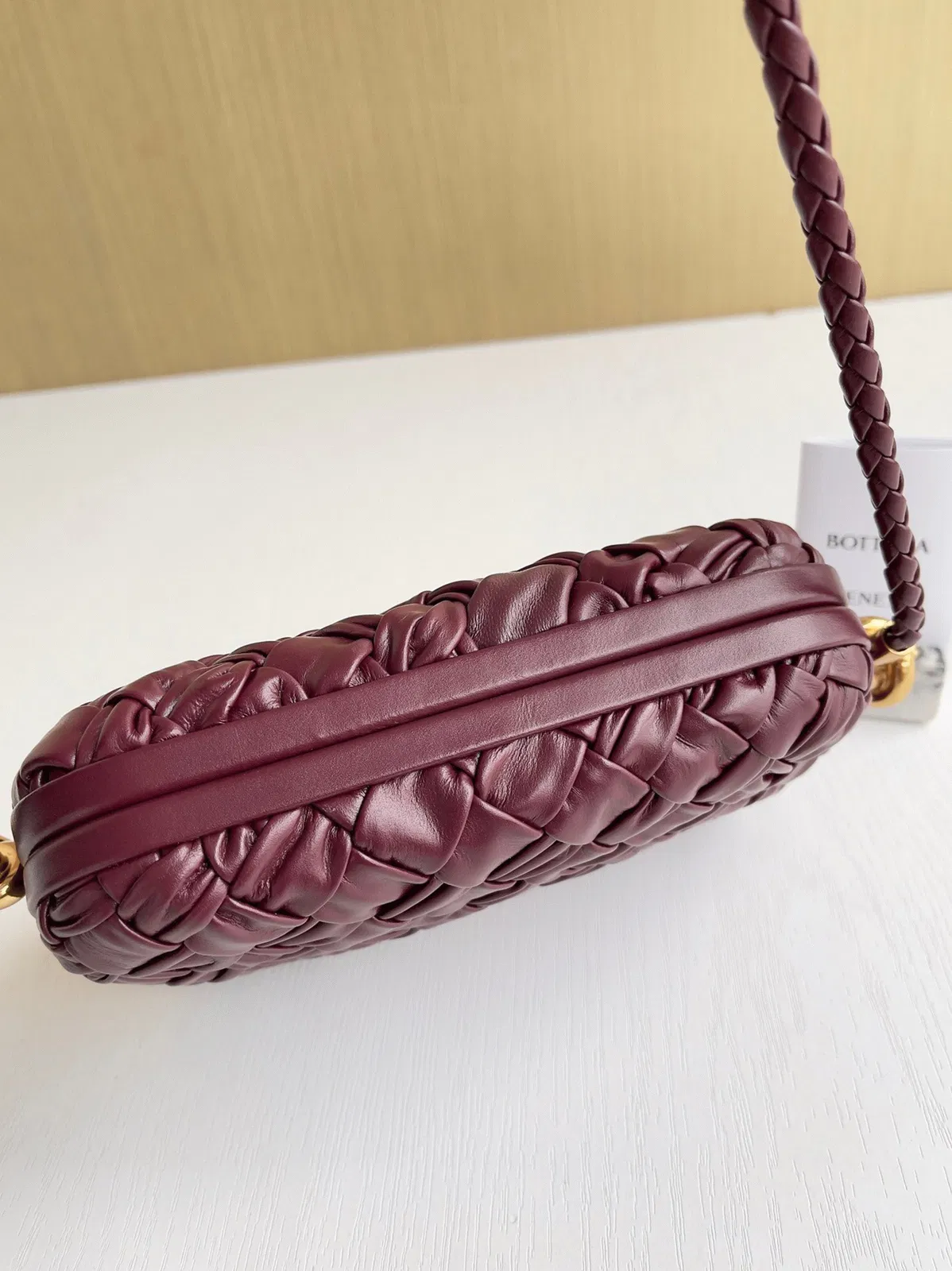 Bottega Veneta Knot Minaudiere On Strap Barolo Foulard Intreccio — image 2