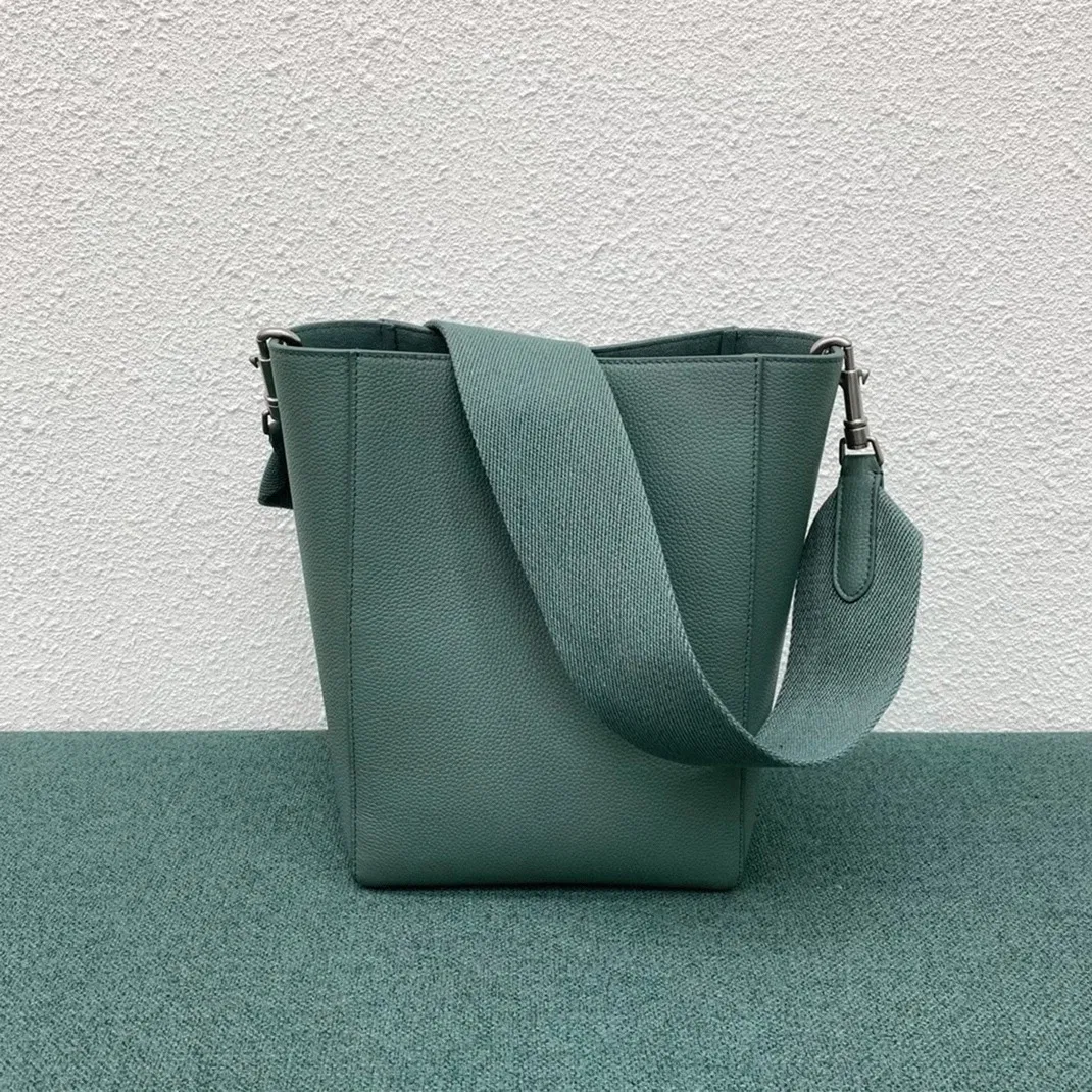 Top Quality Celine Sangle Small Bucket Bag In Celadon Calfskin — image 11