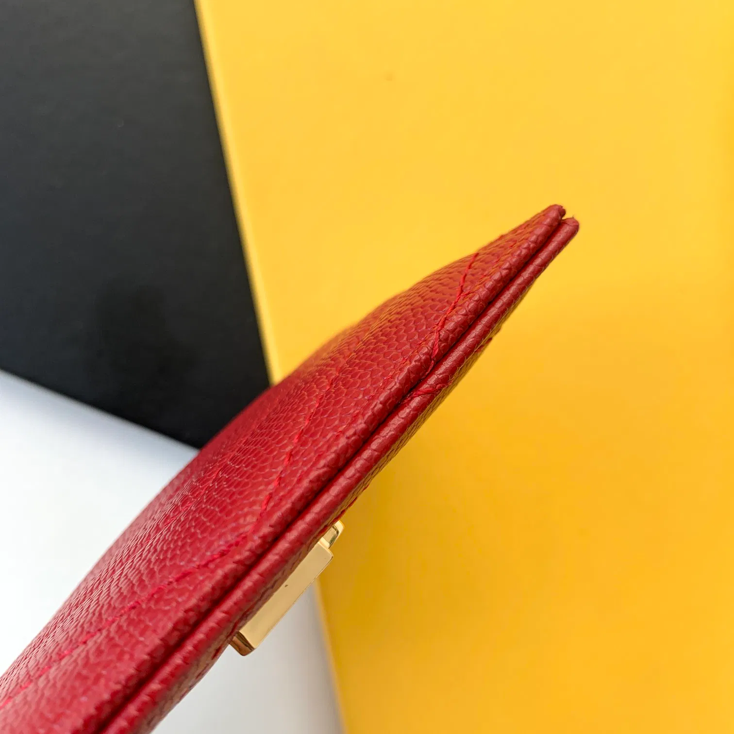 CASSANDRE MATELASSÉ CARD CASE IN GRAIN DE POUDRE EMBOSSED LEATHER — image 5