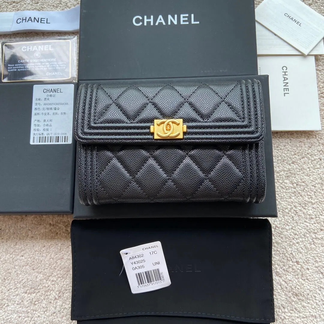 Chanel boy long wallet