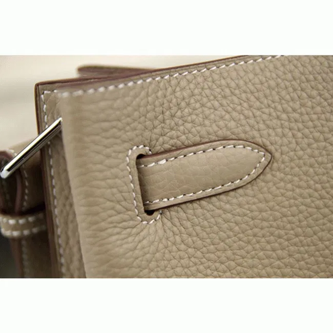 Grey Leather Hermes So Kelly 22cm Soft Leather Shoulder Bag — image 2