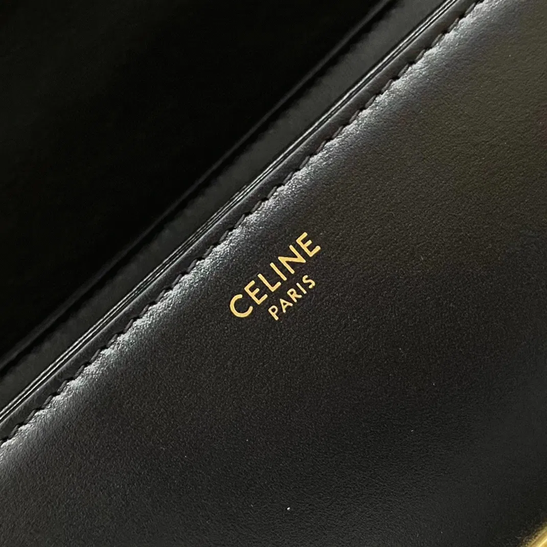 Top Quality Knockoff Celine Triomphe Teen Bag In Black — image 3