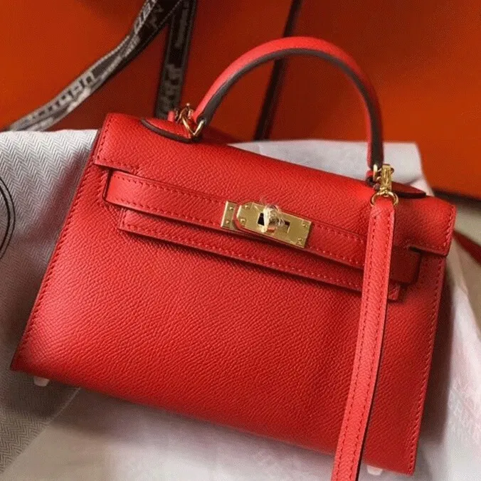 Hermes Kelly Mini II Bag in Rouge Casaque