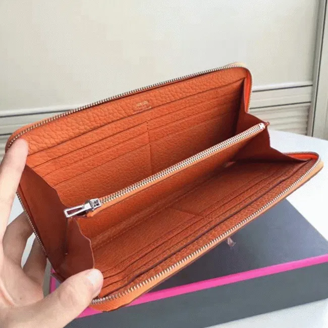 Orange 1:1 Hermes Wallet Azap Zipped — image 2