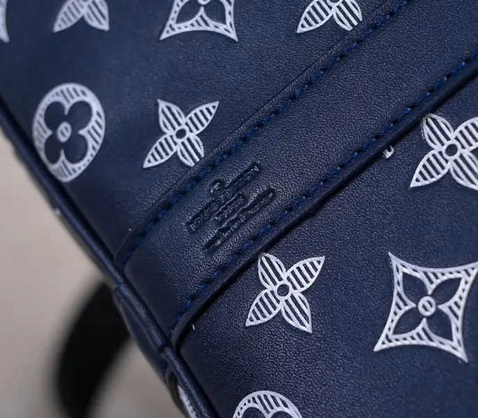 LV Monogram Shadow Keepall Bandouliere 50 In Navy Blue — image 9